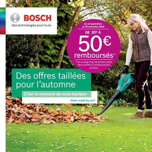 Agence communication Rangoon - promotion des ventes offre de remboursement automne Bosch Outillage