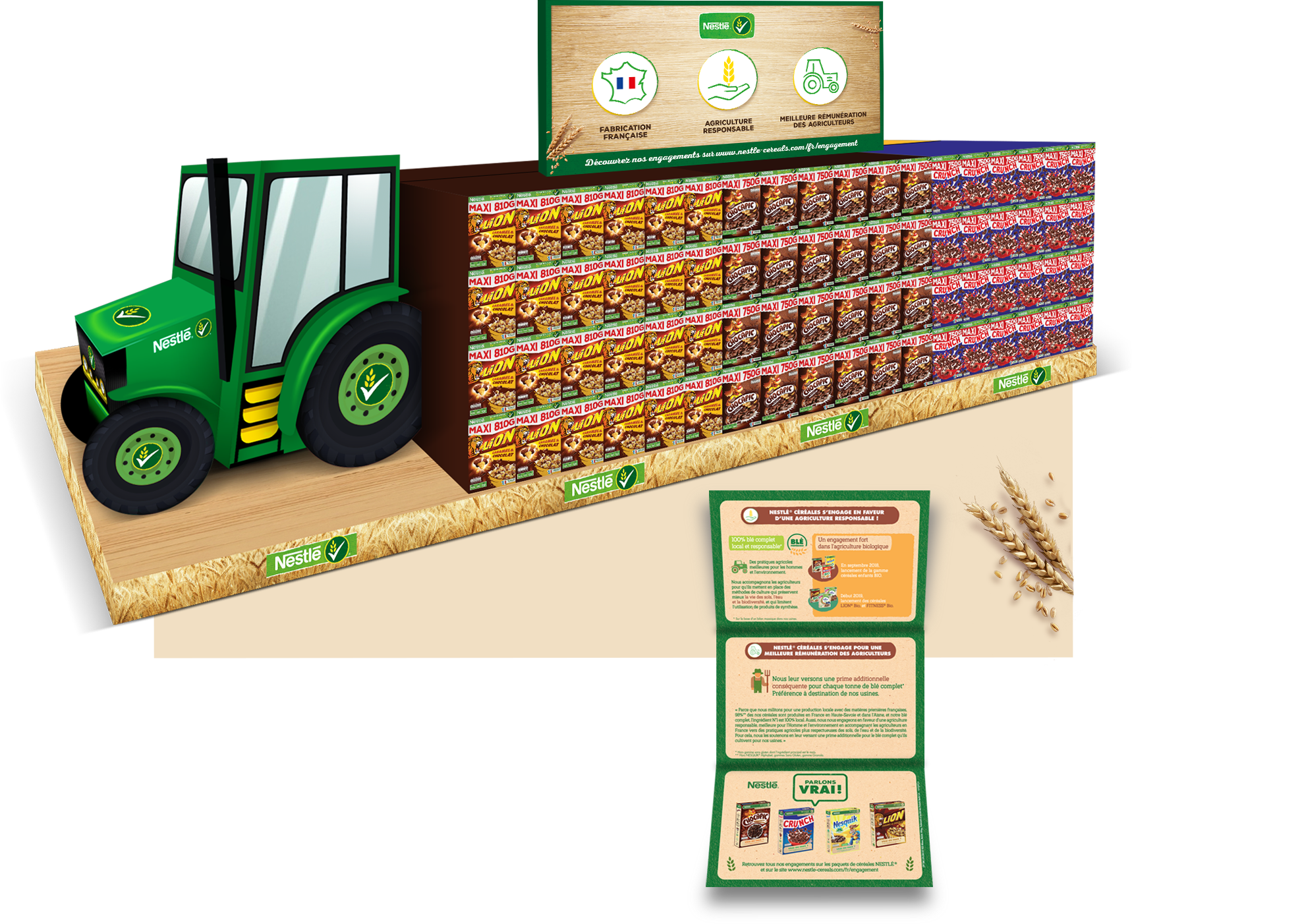 Agence communication Rangoon - shopper marketing cereales Nestle engagement solidaire meilleure remuneration agriculteur
